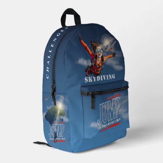 Skydiving-Feel Freedom Above the Clouds | Women Bedrukte Rugzak (Achterkant Hoek Links)