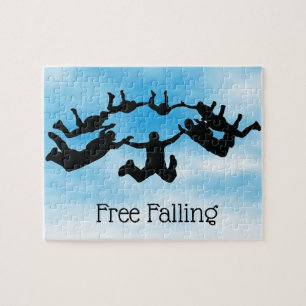 Skydiving Free Falling Design Jigzaag Puzzle Legpuzzel