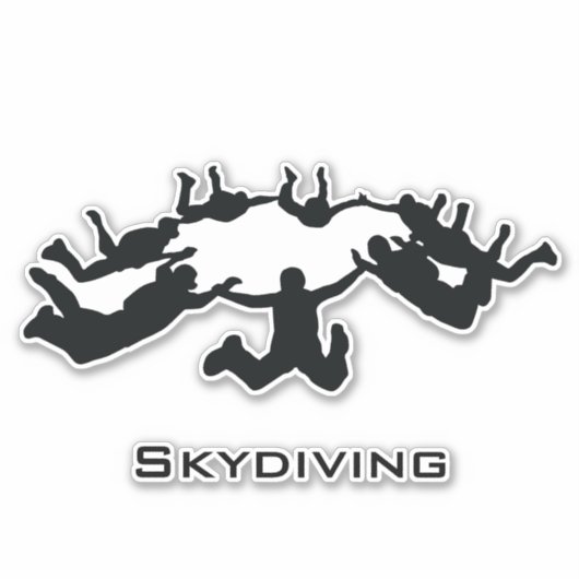 Skydiving Free Herfst Design Sticker (Voorkant)