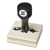 Skydiving Freefall Design Wooden Stamp Rubberstempel (Stempel)