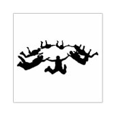 Skydiving Freefall Design Wooden Stamp Rubberstempel (Afrduk)