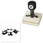 Skydiving Freefall Design Wooden Stamp Rubberstempel (Gestempeld)