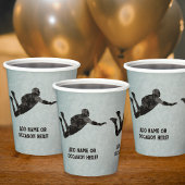 Skydiving freefall metallook mannen sportthema papieren bekers
