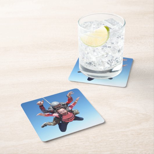 Skydiving Fun Kartonnen Onderzetters (Insitu)