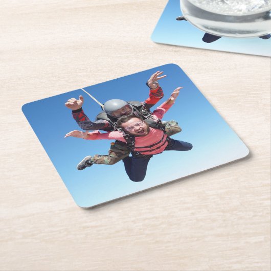Skydiving Fun Kartonnen Onderzetters (Schuin)