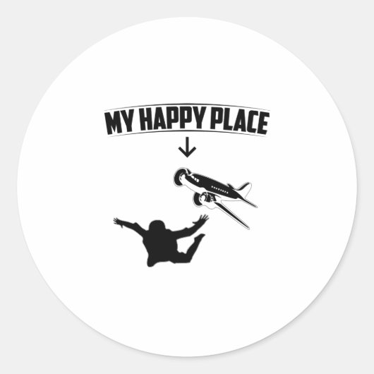Skydiving Gift Idea | Skydiver Skydive Sport Ronde Sticker (Voorkant)
