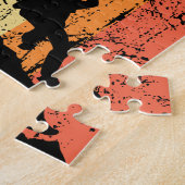 Skydiving Gift Retro Parachuting Skydiver Legpuzzel (Zijkant)