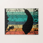 Skydiving Gift Retro Parachuting Skydiver Legpuzzel (Horizontaal)