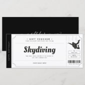 Skydiving Gift Ticket Voucher Certificate (Voorkant / Achterkant)