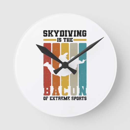 Skydiving Gifts | Skydiver Basespringparachute Ronde Klok (Voorkant)