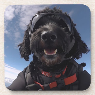 Skydiving Goldendoodle Onderzetters