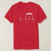Skydiving Heartbeat Skydiver Skydive EKG Pulse Jum T-shirt (Design voorkant)