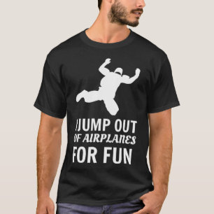 Skydiving I springen uit vliegtuigen voor vun para T-shirt