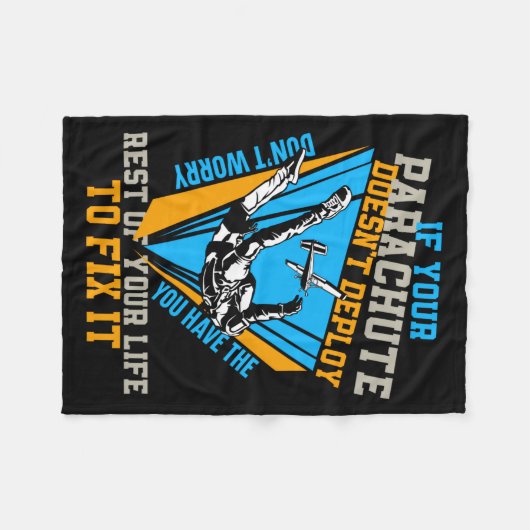Skydiving If Your Parachute Doesnt Deploy Dont  Fleece Deken (Voorkant (Horizontaal))
