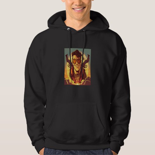 Skydiving Instructor Sunset Skydiving Dad  1 Hoodie (Voorkant)