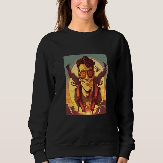 Skydiving Instructor Sunset Skydiving Dad 1 Trui (Voorkant)