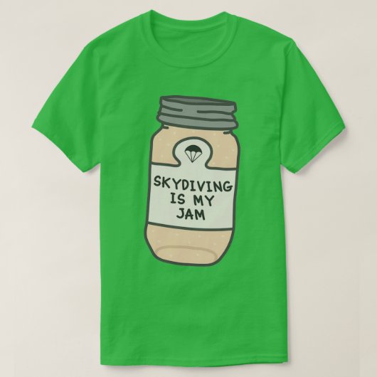 Skydiving is mijn jam t-shirt (Design voorkant)