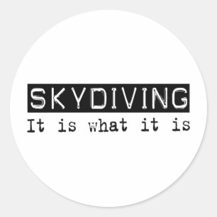 Skydiving is ronde sticker