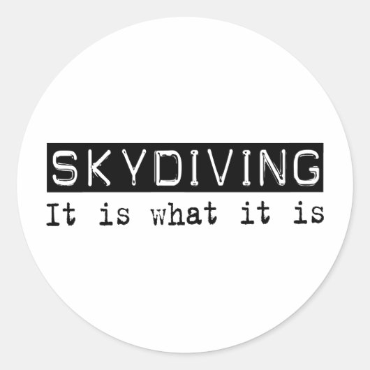 Skydiving is ronde sticker (Voorkant)