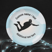 Skydiving jump - vrije val pose - elke tekst sloga papieren bordje