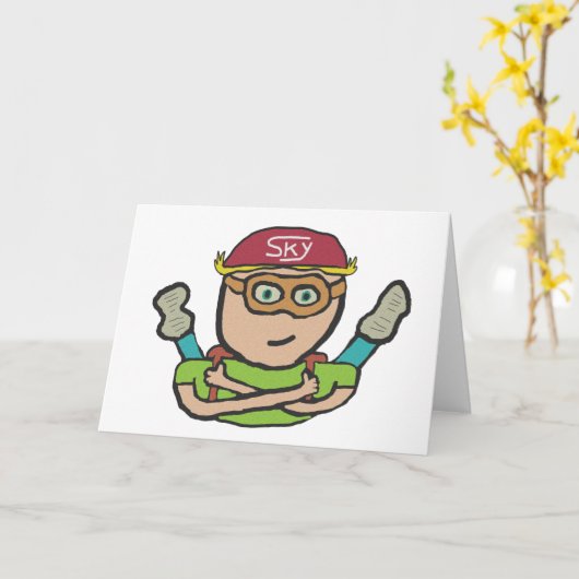 Skydiving Kaart (Gele Bloem)