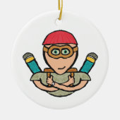 Skydiving Keramisch Ornament (Voorkant)