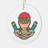 Skydiving Keramisch Ornament (Links)