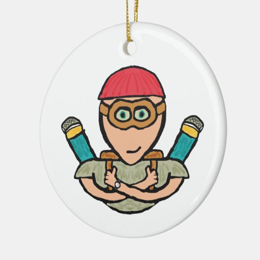 Skydiving Keramisch Ornament (Links)