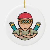Skydiving Keramisch Ornament (Achterkant)