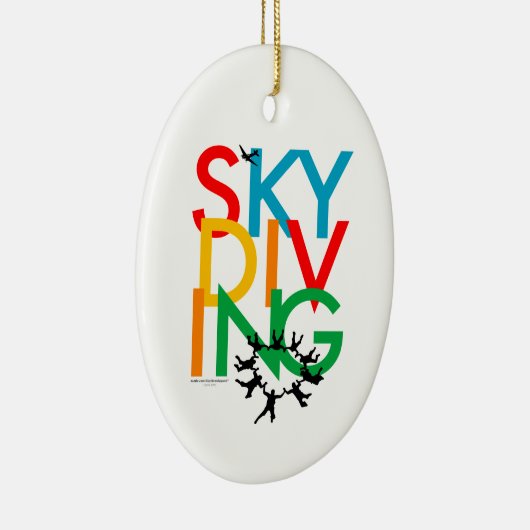 Skydiving Keramisch Ornament (Rechts)