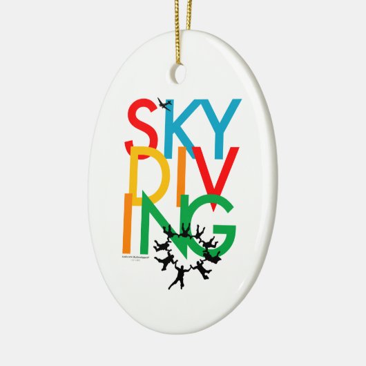 Skydiving Keramisch Ornament (Links)
