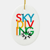 Skydiving Keramisch Ornament (Voorkant)