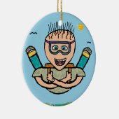 Skydiving Keramisch Ornament (Rechts)