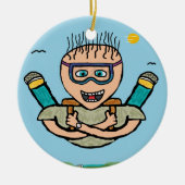 Skydiving Keramisch Ornament (Voorkant)