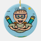 Skydiving Keramisch Ornament (Achterkant)