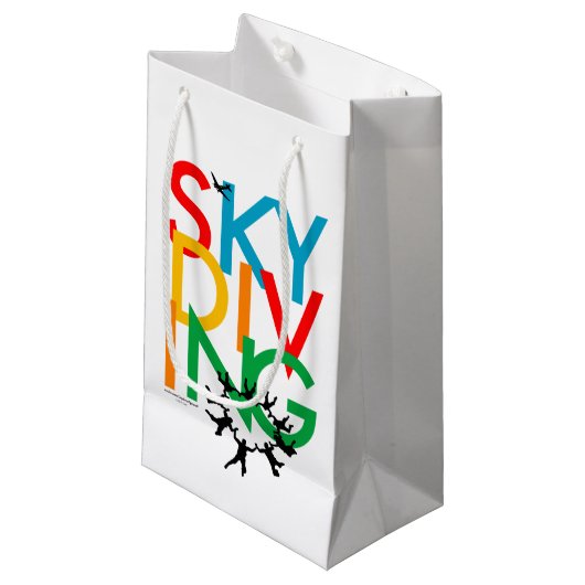 Skydiving Klein Cadeauzakje (Voorkant Gekanteld)