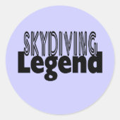 Skydiving Legend Ronde Sticker (Voorkant)