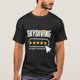 Skydiving liefhebbers Vijf sterren Review aanbevol T-shirt