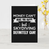 Skydiving maakt je gelukkig Funny Gift Kaart (Gele Bloem)