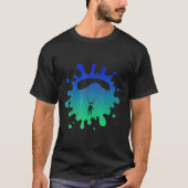 Skydiving met Cool Splash Art Gift T-shirt (Voorkant)