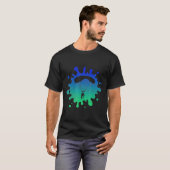 Skydiving met Cool Splash Art Gift T-shirt (Voorkant volledig)