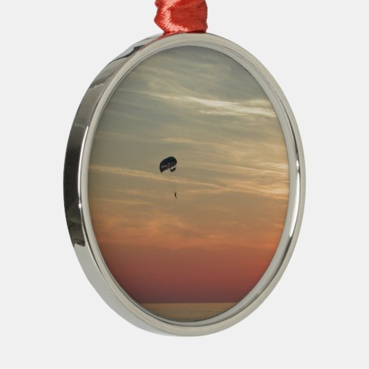 Skydiving Metalen Ornament (Rechts)