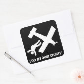 Skydiving Mijn eigen stunts Vierkante Sticker (Envelop)