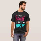 Skydiving-mijn hart is in de lucht t-shirt (Voorkant volledig)