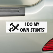 Skydiving My Ewn Stunts Bumpersticker (Op auto)