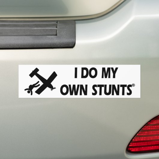 Skydiving My Ewn Stunts Bumpersticker (Op auto)
