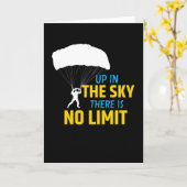 Skydiving No Limit in Sky Skydiver Parachute Kaart (Gele Bloem)