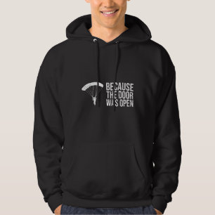 Skydiving omdat de deur open parachute prem was hoodie