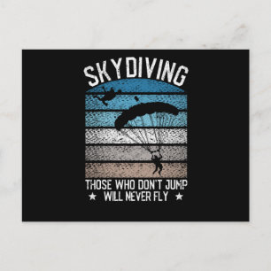 Skydiving parachute briefkaart