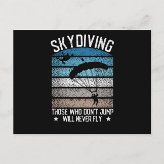 Skydiving parachute briefkaart